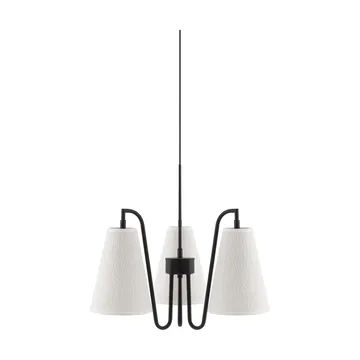Lámpara de techo Lou - 3, Bouclé blanco-negro, 46x46 cm - Globen Lighting