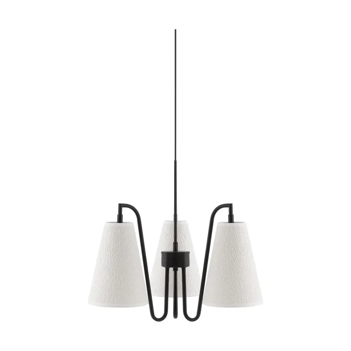 Lámpara de techo Lou - 3, Bouclé blanco-negro, 46x46 cm - Globen Lighting