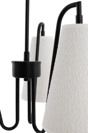 Lámpara de techo Lou - 3, Bouclé blanco-negro, 46x46 cm - Globen Lighting