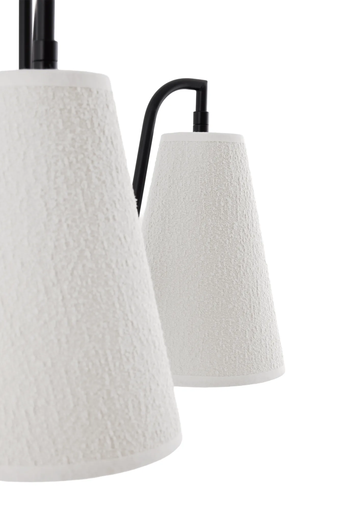 Lámpara de techo Lou, 5, Bouclé blanco-negro, 67x67 cm Globen Lighting