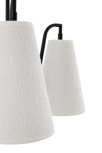 Lámpara de techo Lou - 5, Bouclé blanco-negro, 67x67 cm - Globen Lighting