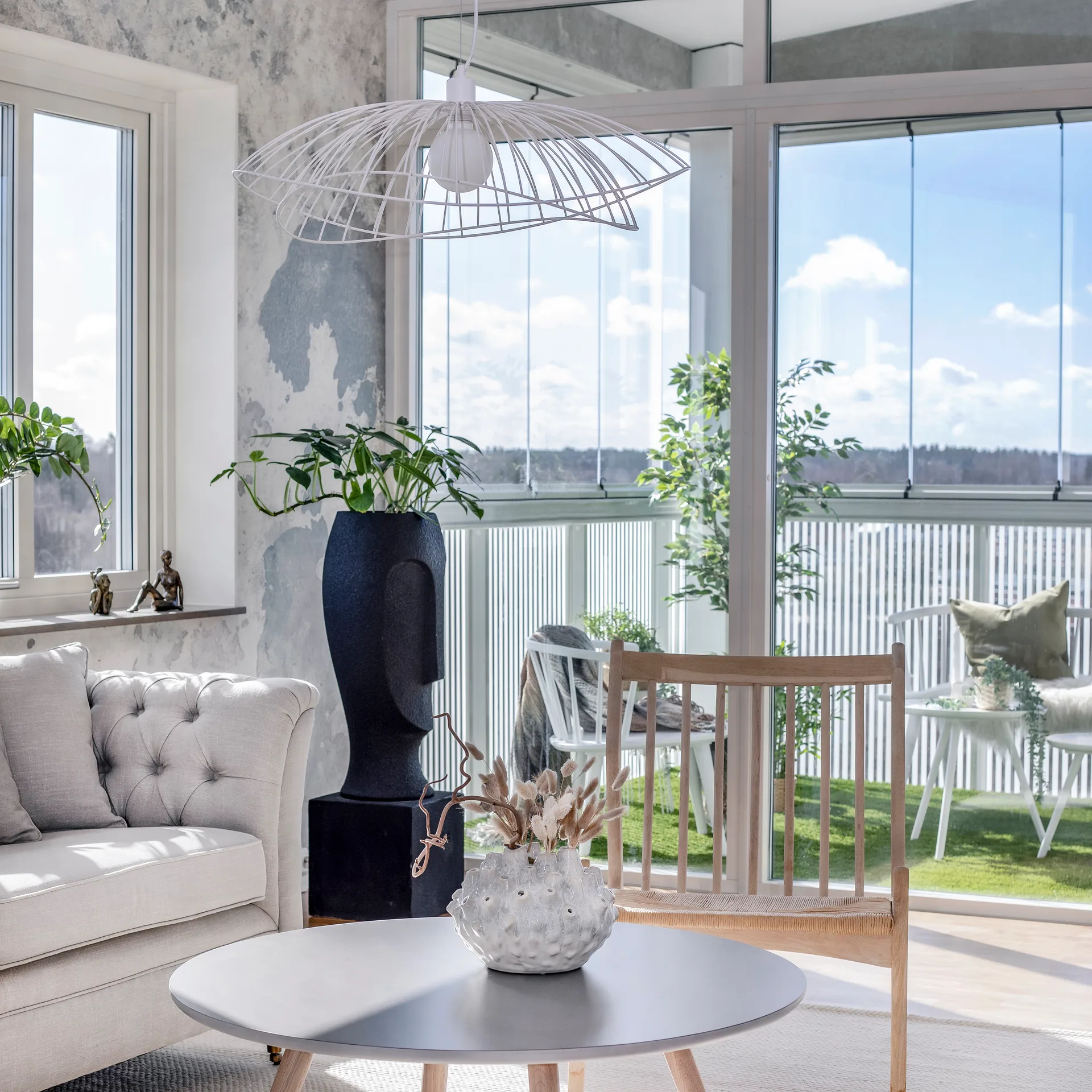 Lámpara de techo Ray Ø70 cm, Blanco Globen Lighting