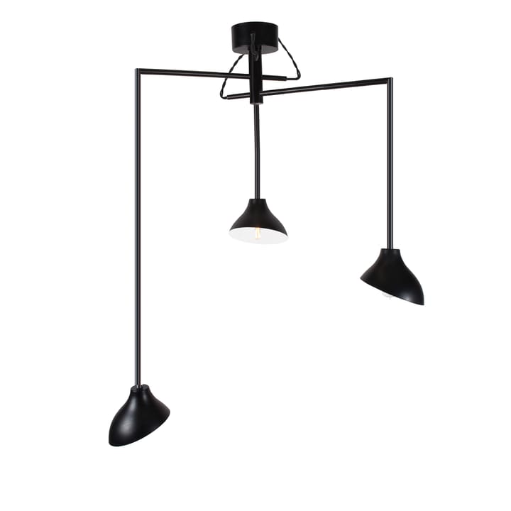Lámpara de techo Shift 3, negro Globen Lighting