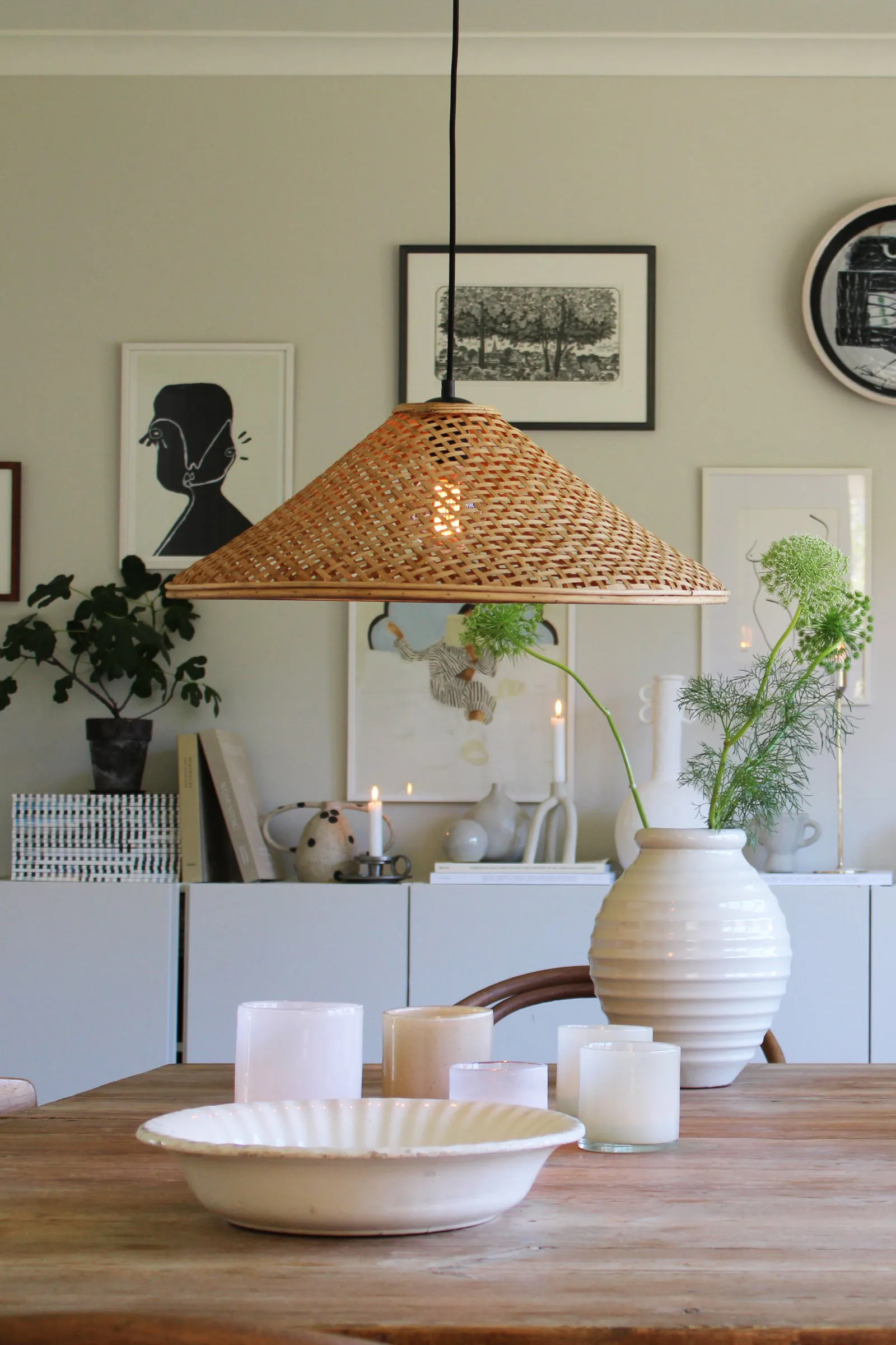 Pantalla de lámpara Jakarta Ø55 cm, Crudo Globen Lighting