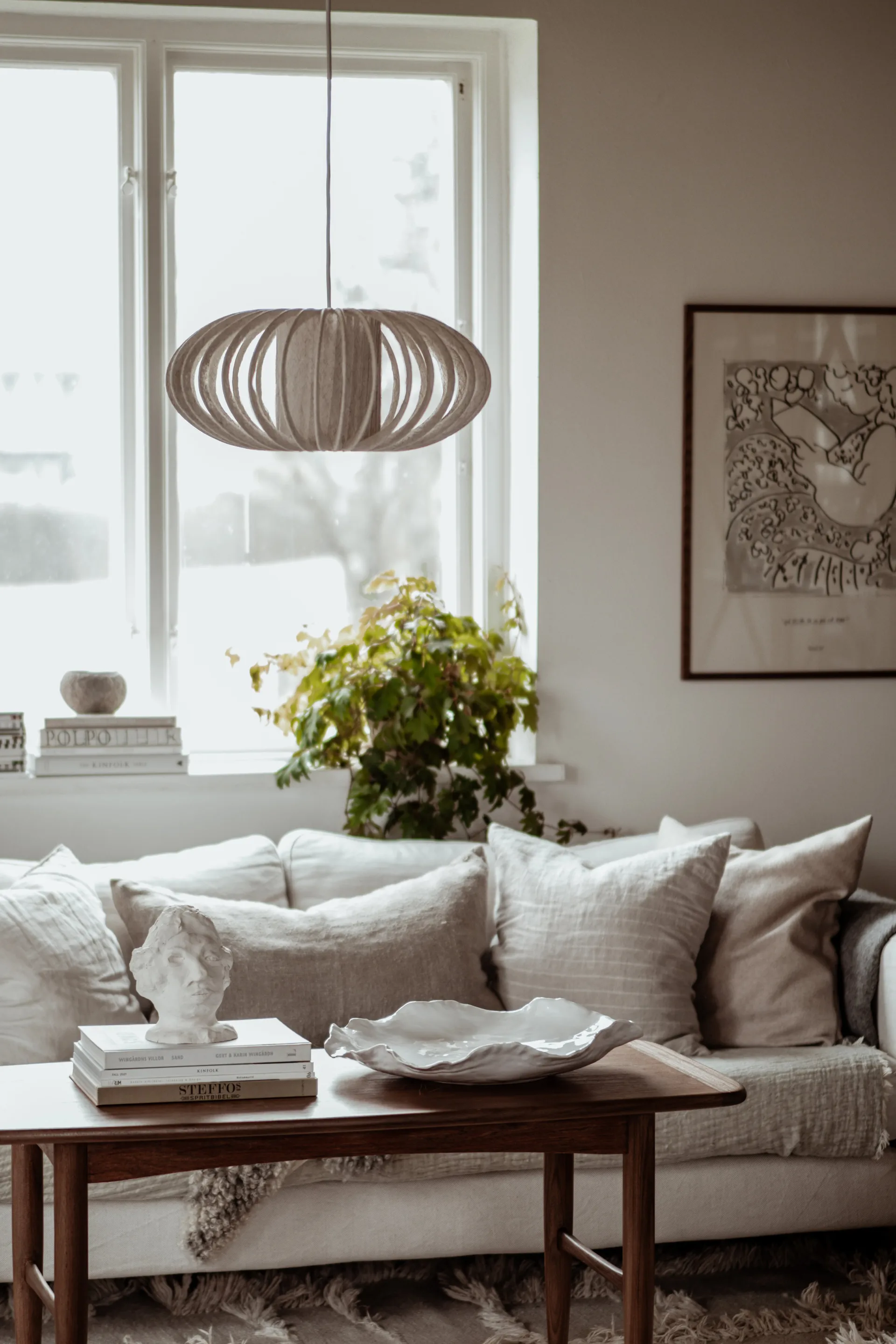 Pantalla de lámpara Selma 45, Beige Globen Lighting