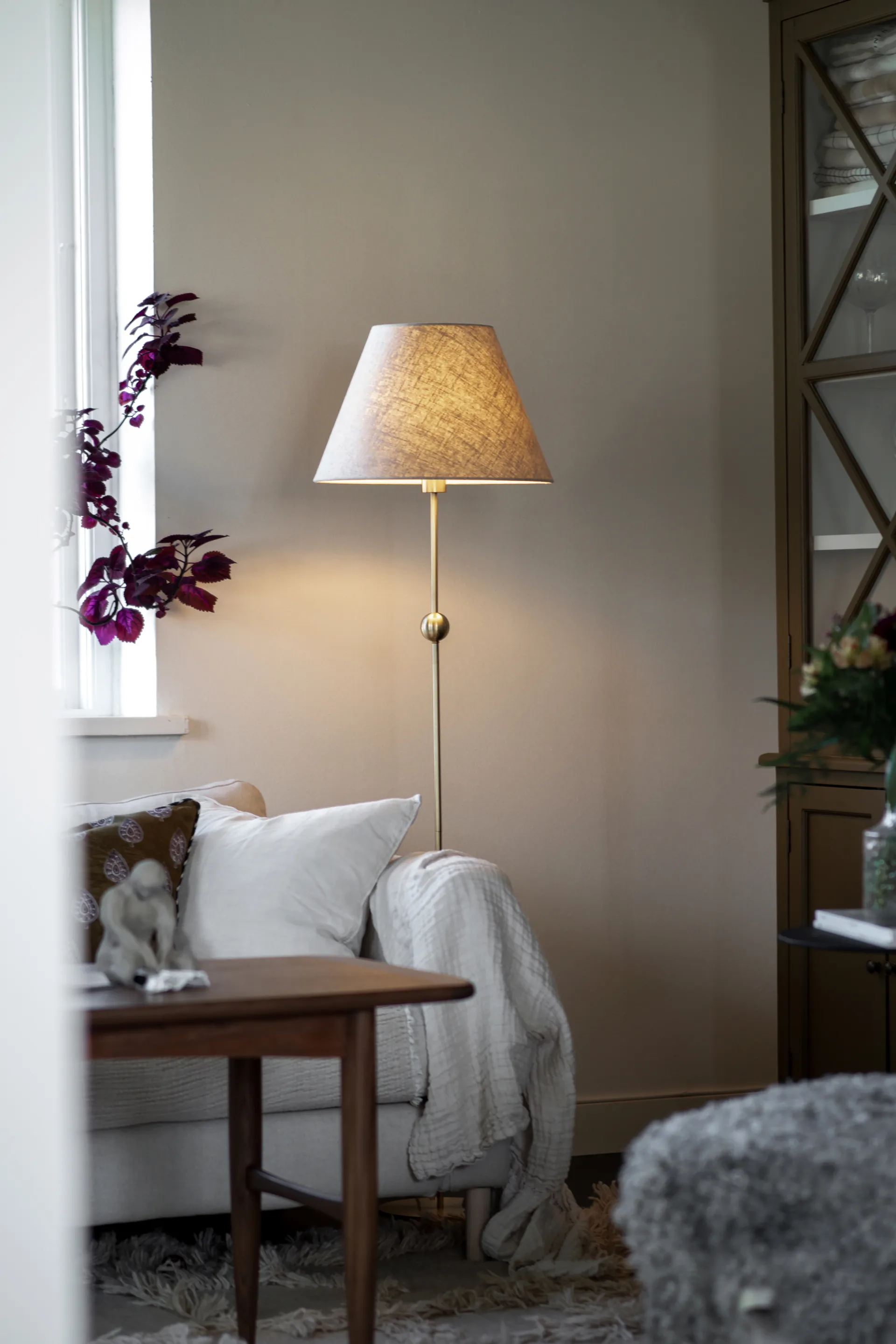 Pantalla de lámpara Sigrid 40, Beige Globen Lighting