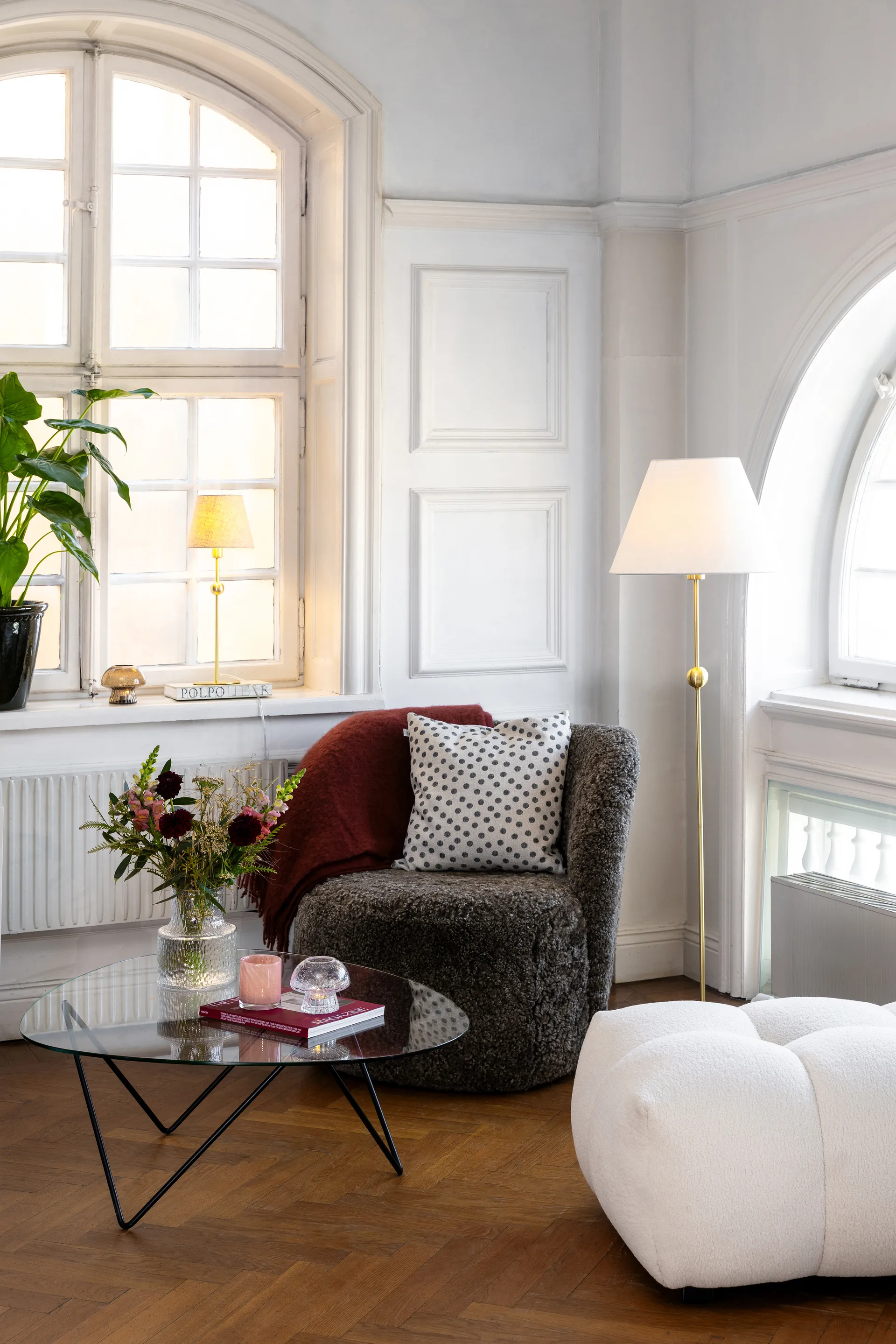 Pantalla de lámpara Sigrid 40, Blanco Globen Lighting