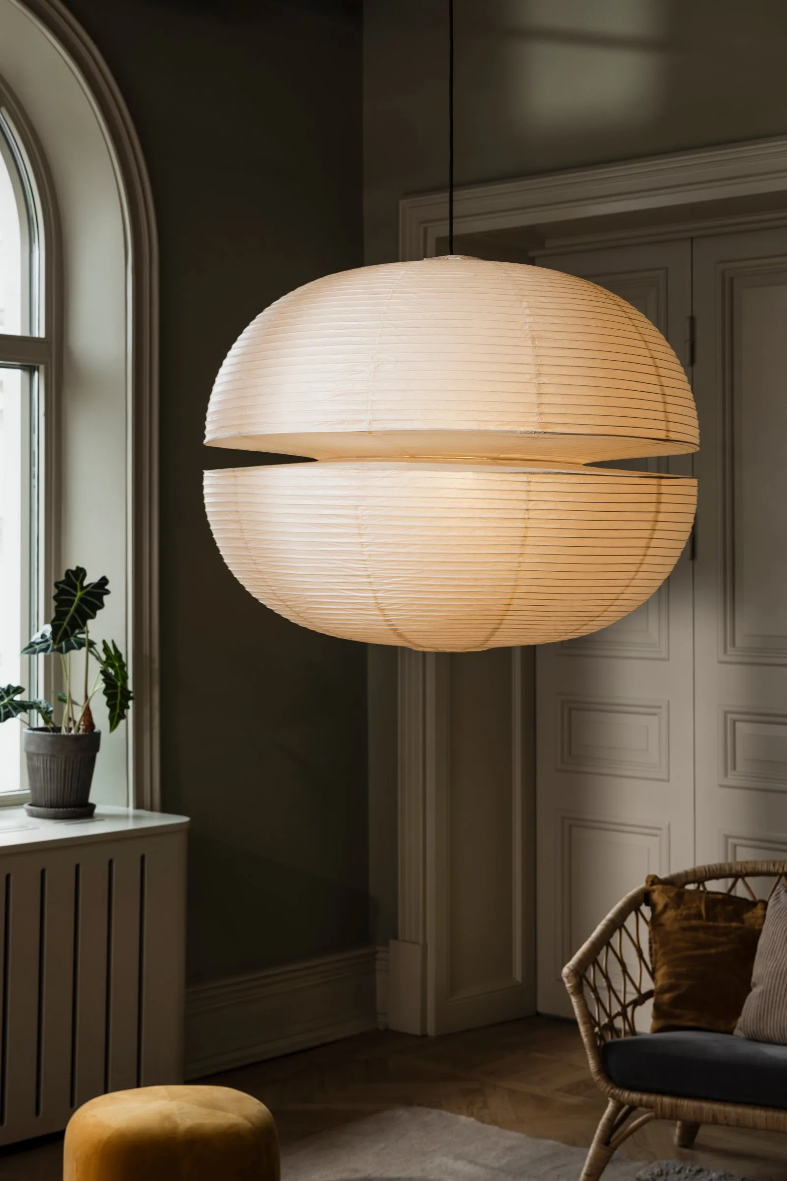 Pantalla Mela, Beige, Ø80 cm Globen Lighting