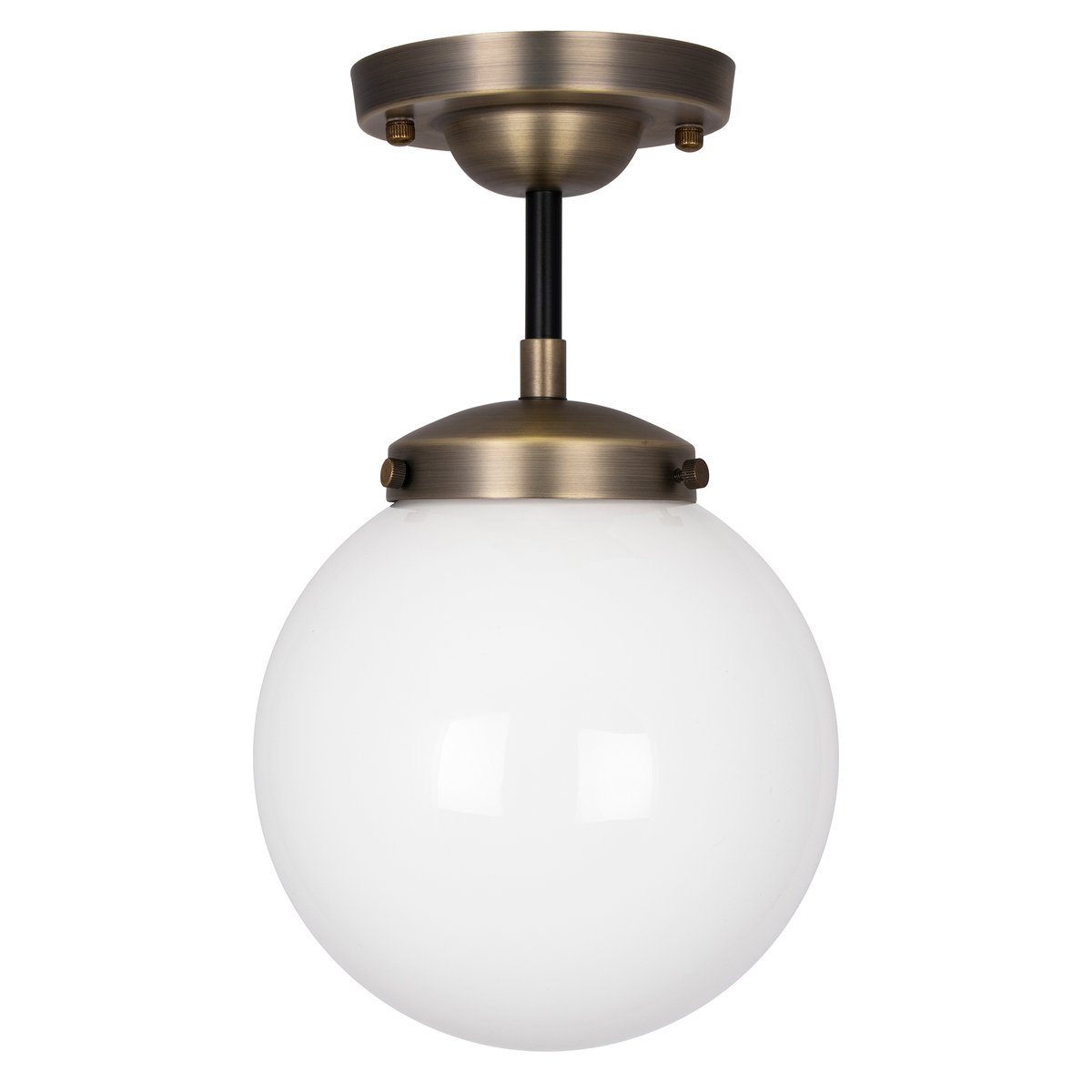 Globen Lighting Plafón Alley IP44 latón antiguo-blanco