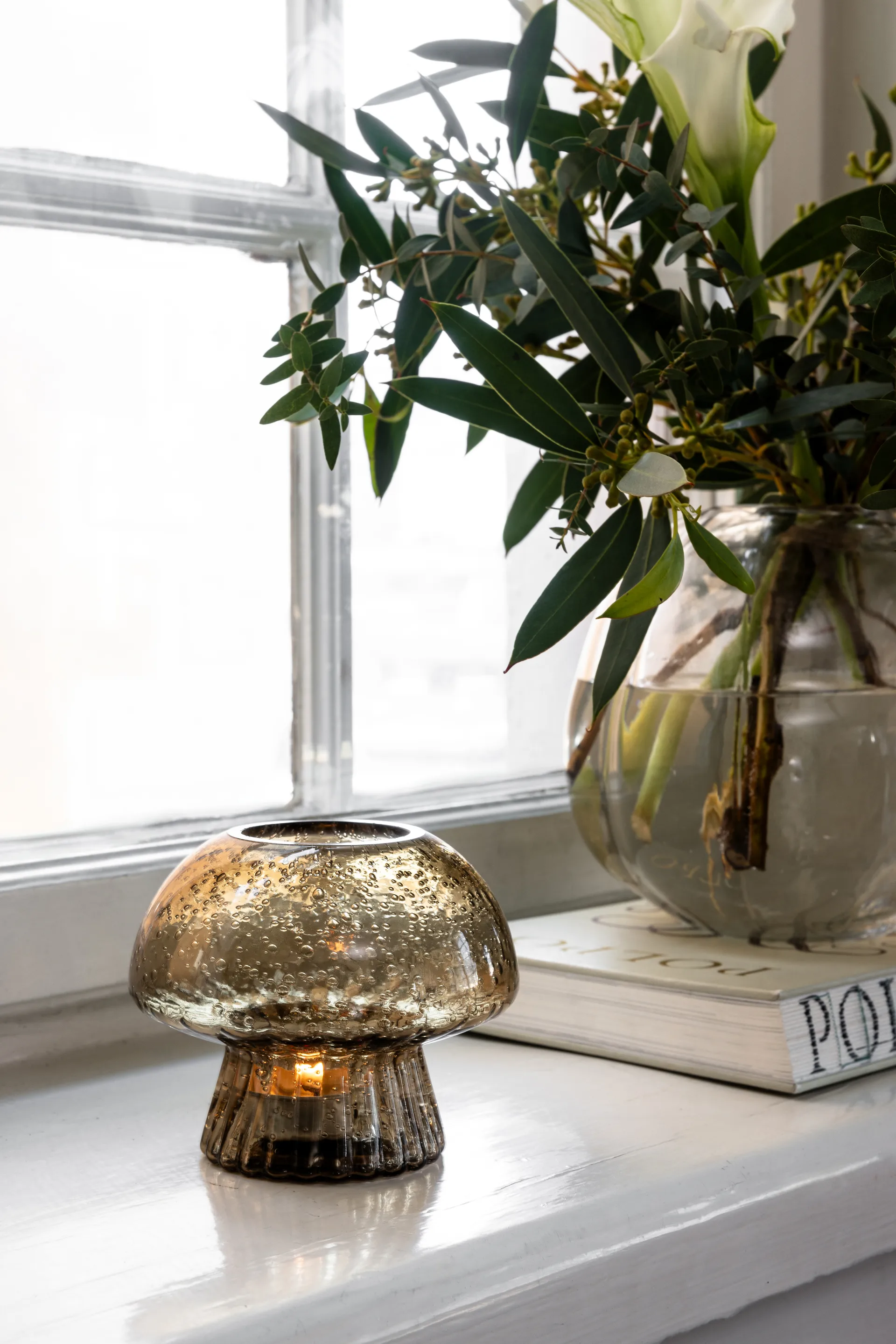 Portavelas para vela pequeña Fungo 12 Special Edition, Marrón Globen Lighting