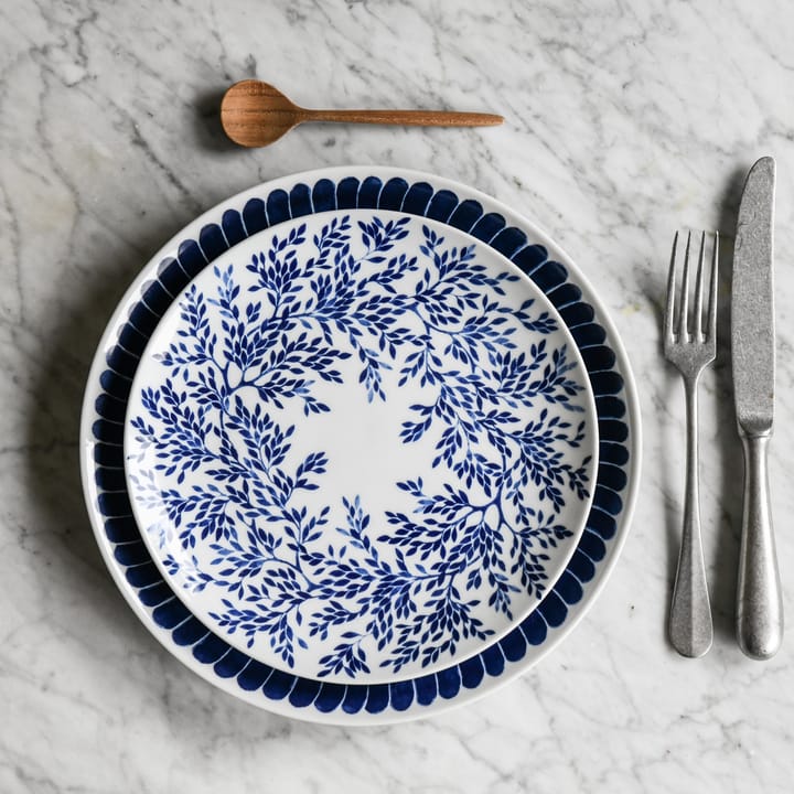 Plato de postre Botanica Myrten Ø21, Azul Götefors Porslin