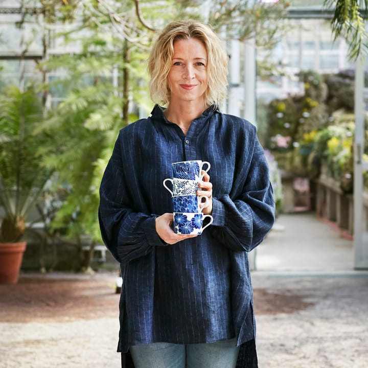 Taza con asa Botanica, Funkia Götefors Porslin