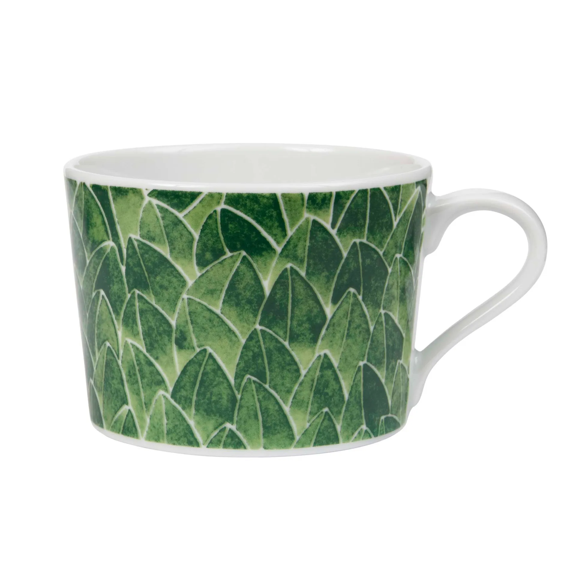 Taza con asa Botanica verde, Field Götefors Porslin