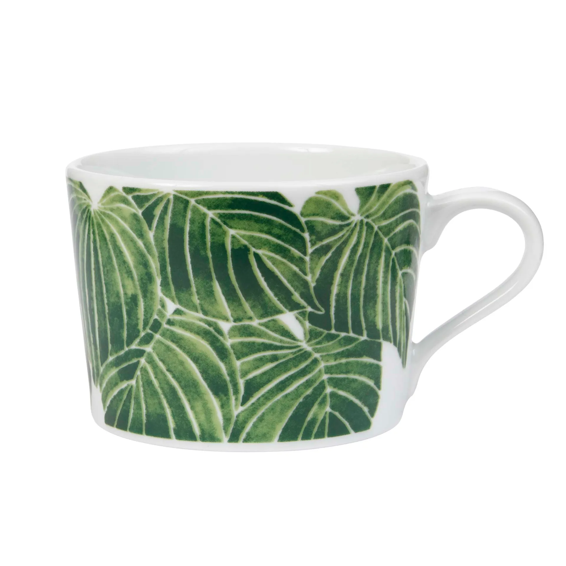 Taza con asa Botanica verde, Funkia Götefors Porslin