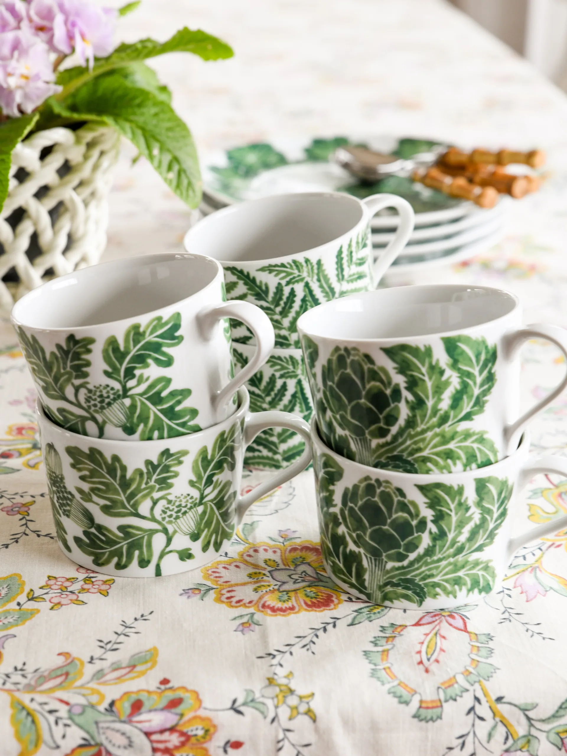 Taza Fern 24 cl, Verde Götefors Porslin