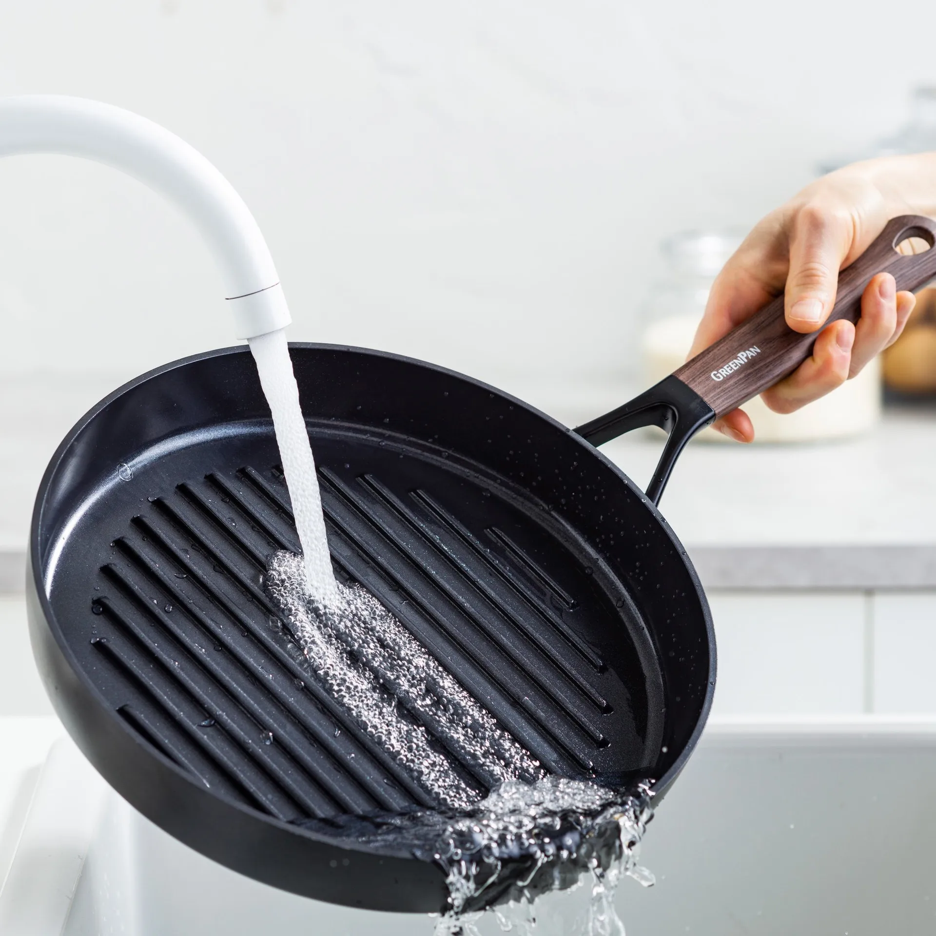 Sartén plancha Eco Smartshape 28 cm, Dark wood GreenPan