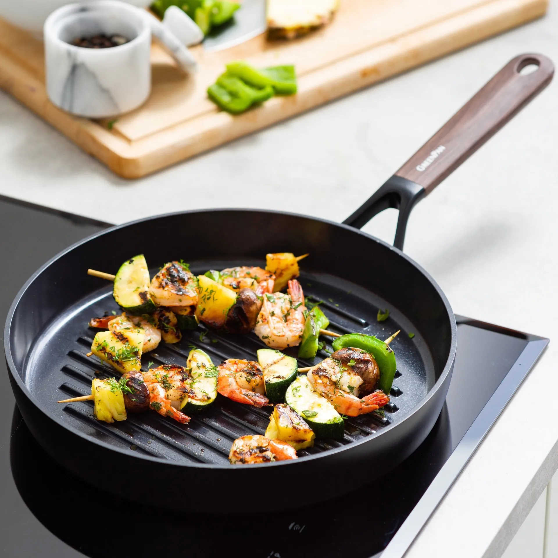 Sartén plancha Eco Smartshape 28 cm, Dark wood GreenPan