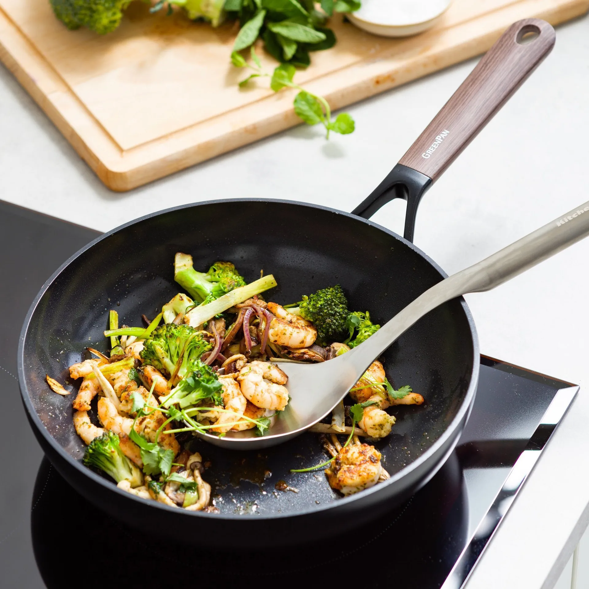 Sartén wok Eco Smartshape 28 cm, Dark wood GreenPan