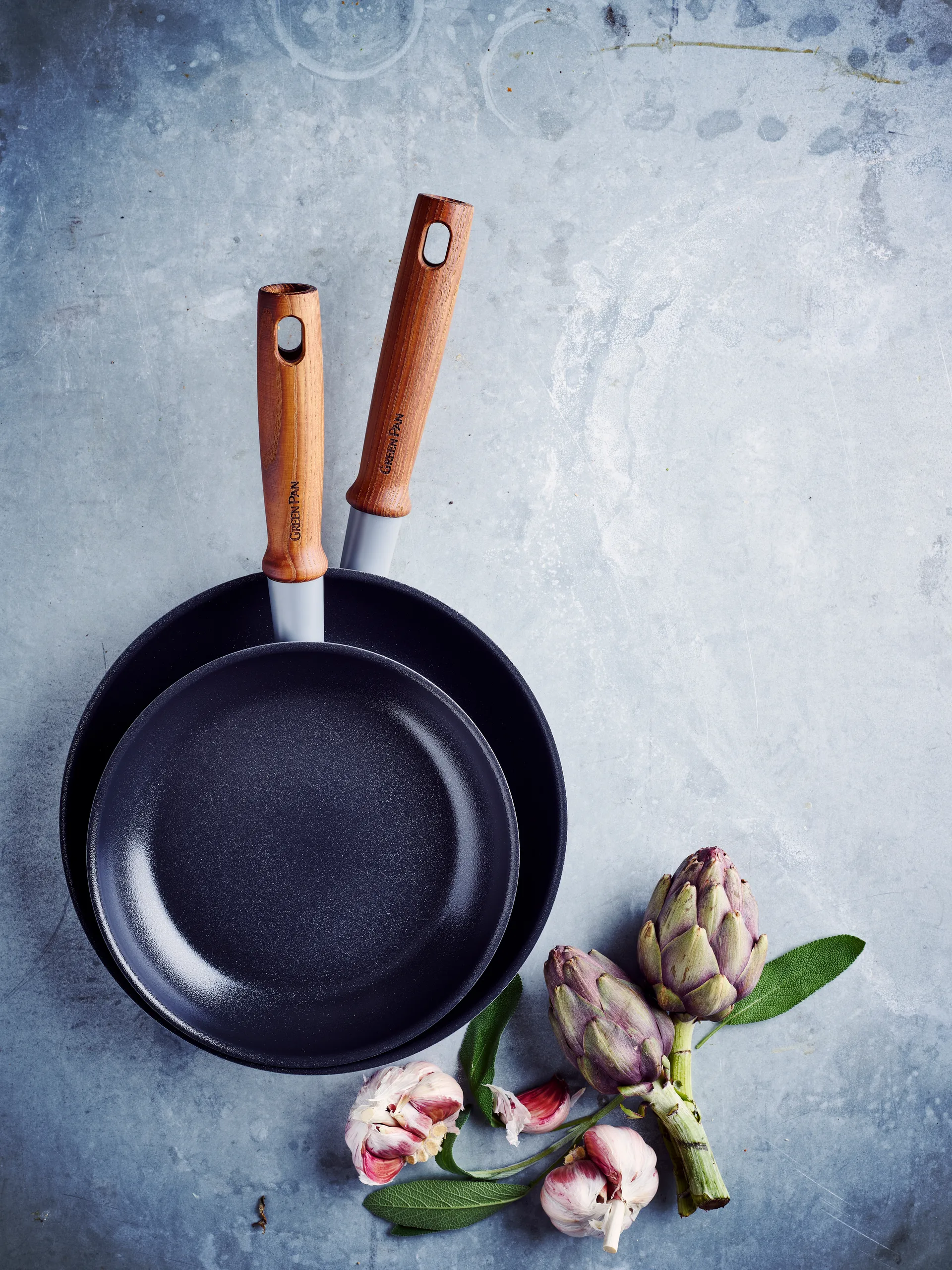 Set de sartenes + espátula Mayflower Pro, 3 piezas GreenPan