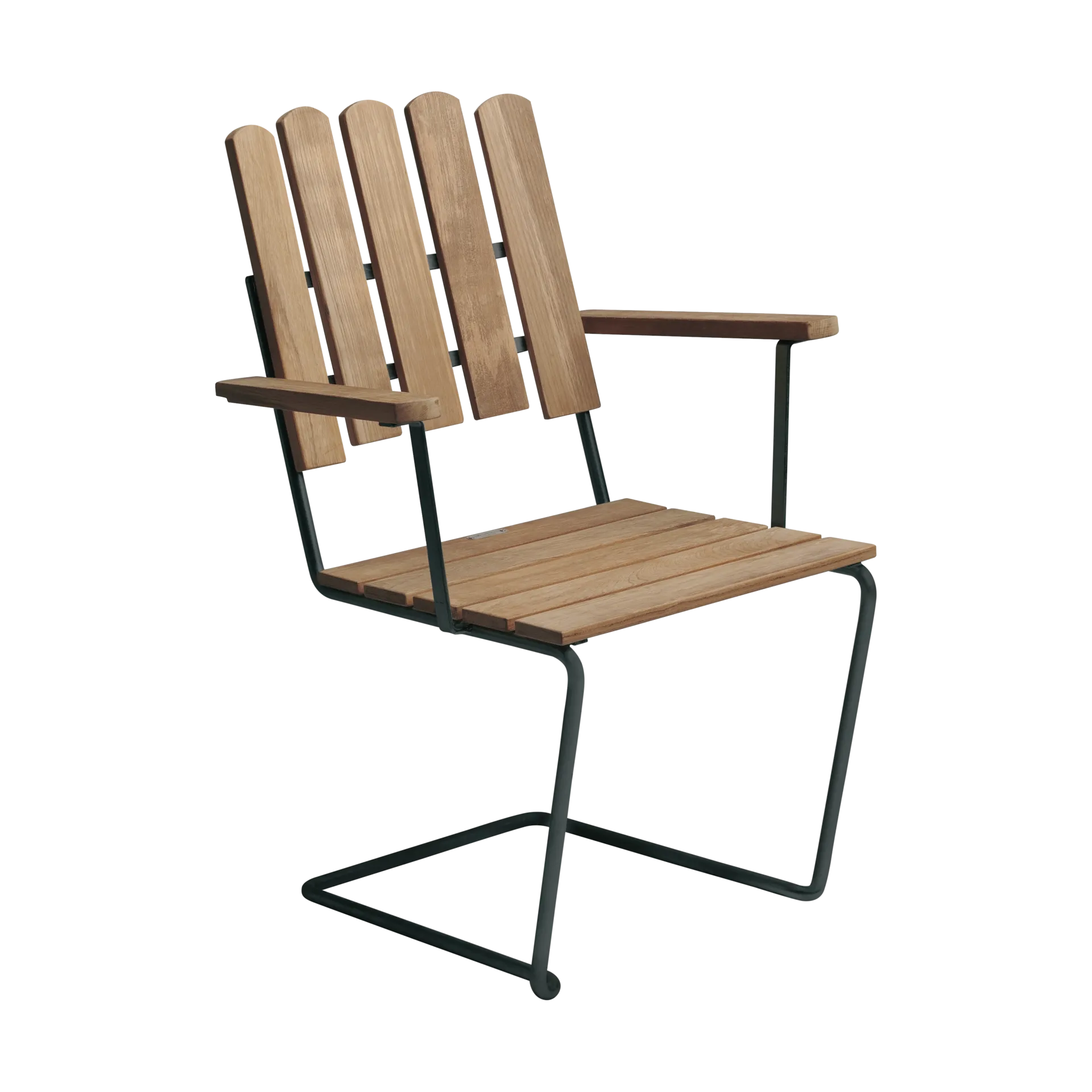 Butaca A2, Teca sin tratar-negro Grythyttan Stålmöbler