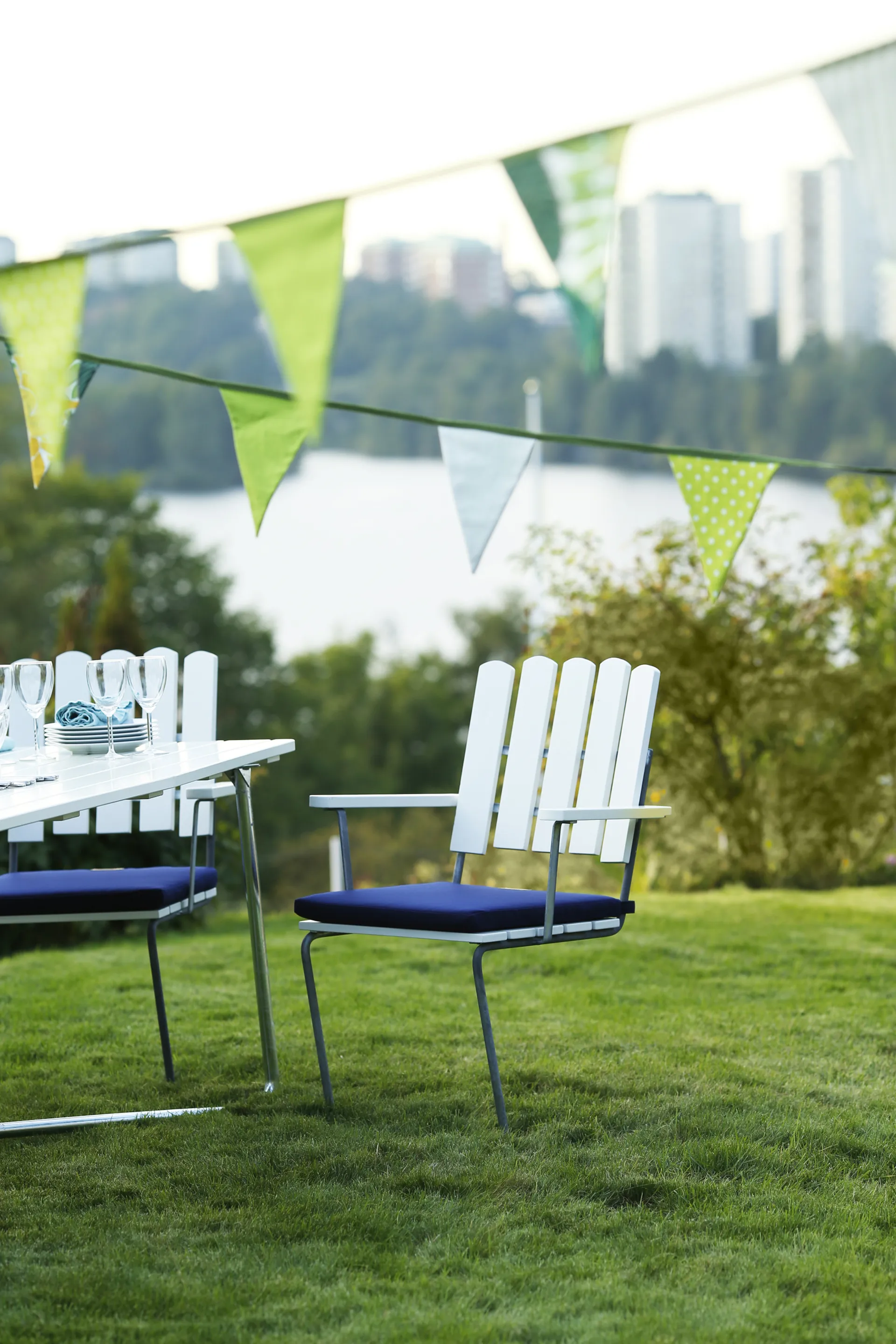 Cojín de asiento A2, Sunbrella azul Grythyttan Stålmöbler