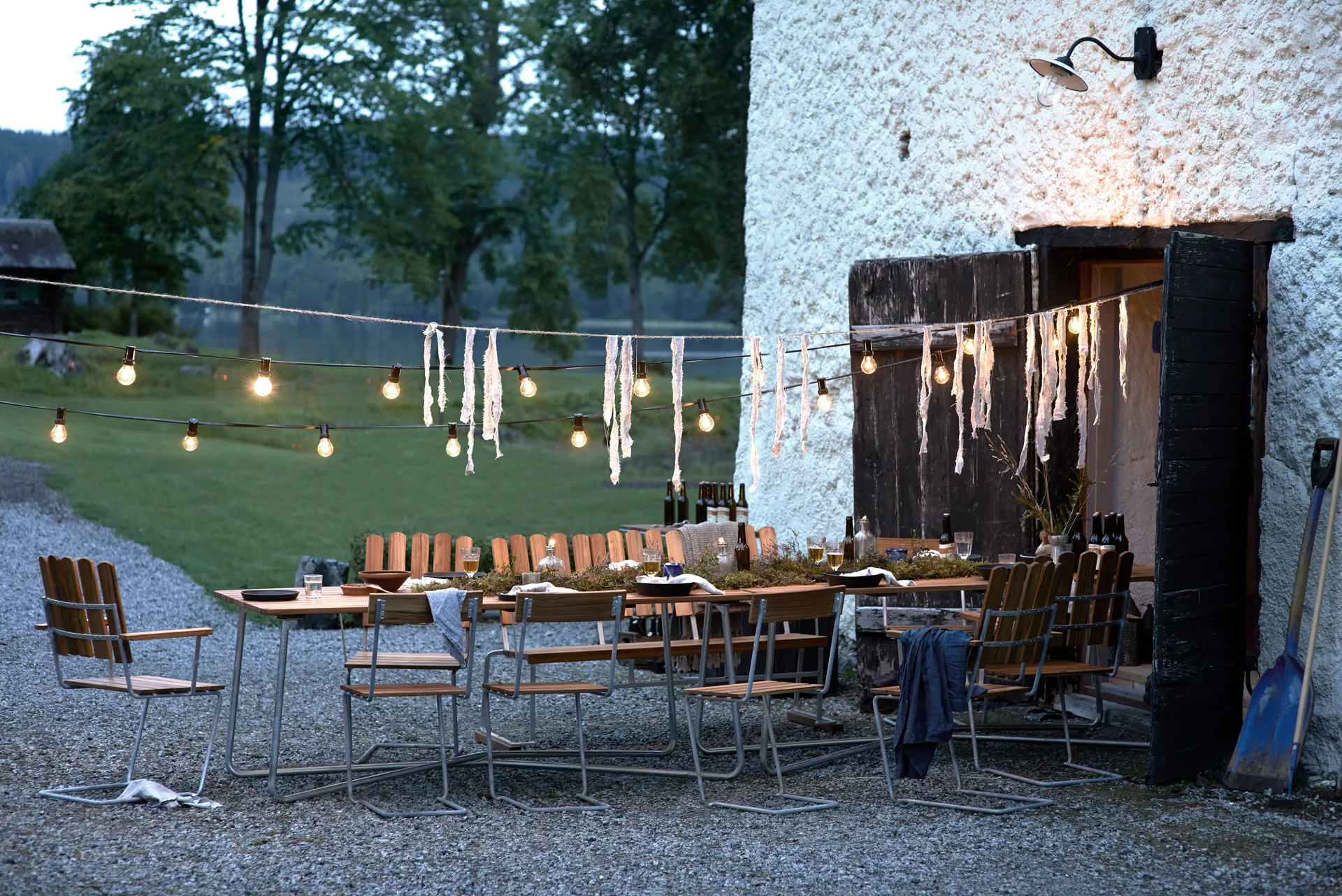 Conjunto de comedor Grythyttan 2 uds. B25A + 8 sillas 1, teca Grythyttan Stålmöbler