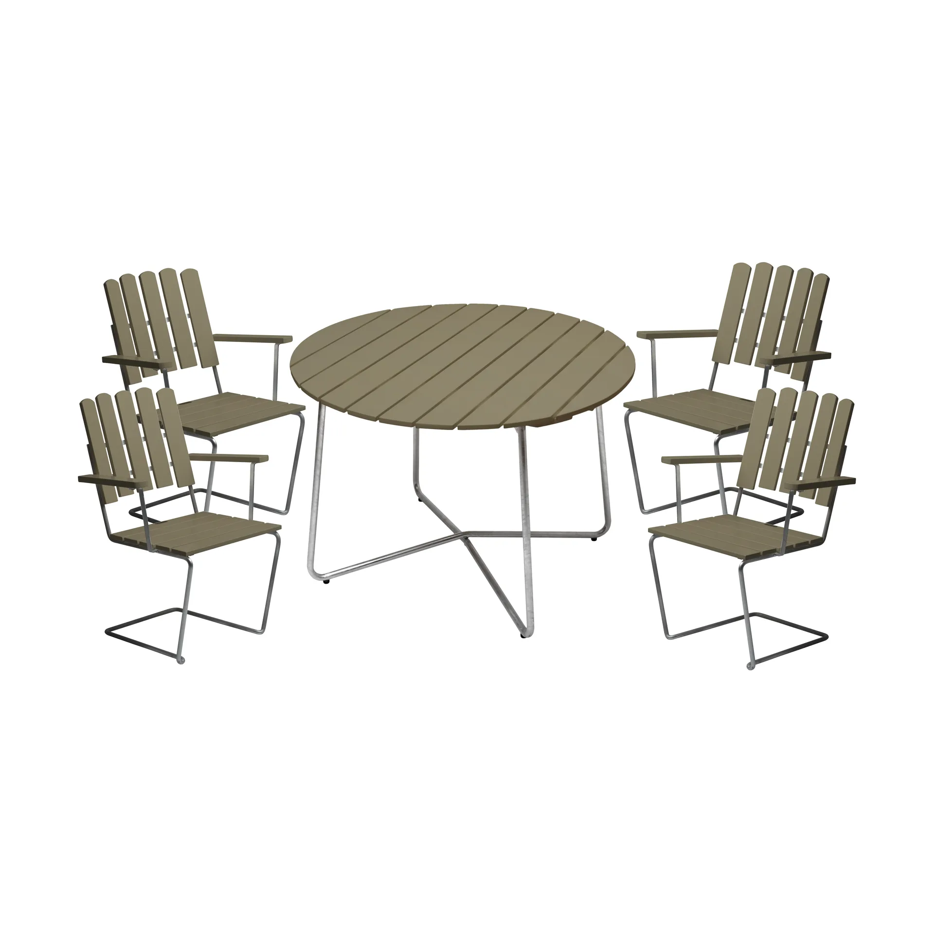 Conjunto de comedor Grythyttan 9A 100 + 4 uds. A2, verde claro,  Grythyttan Stålmöbler