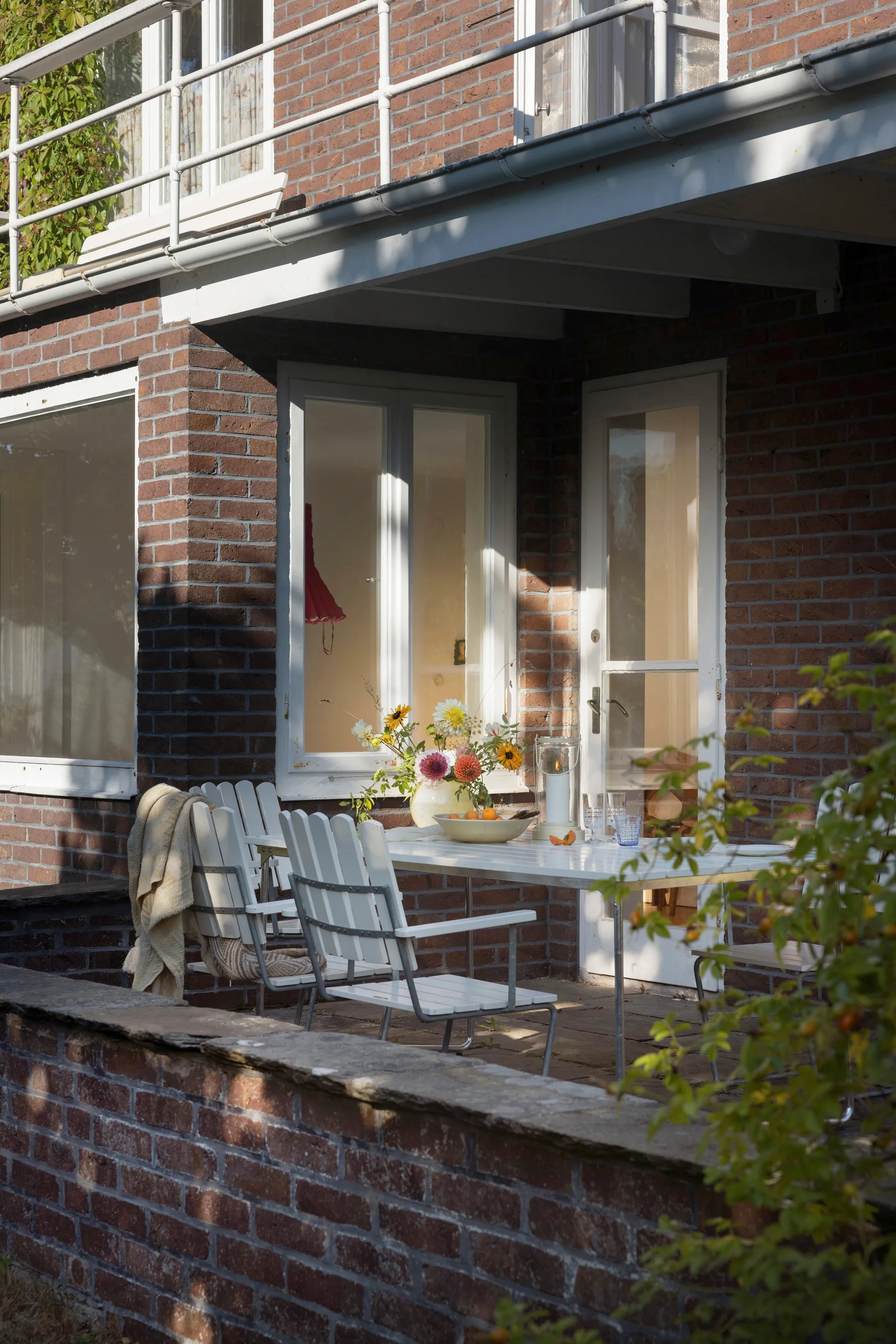 Conjunto de mesa y sillas Grythyttan blanco B31 170 cm + 4 A2 Grythyttan Stålmöbler