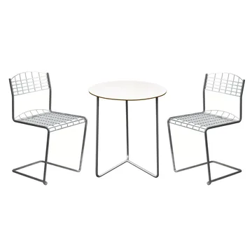 Conjunto de mesa y sillas High Tech - Ø60 cm - Grythyttan Stålmöbler