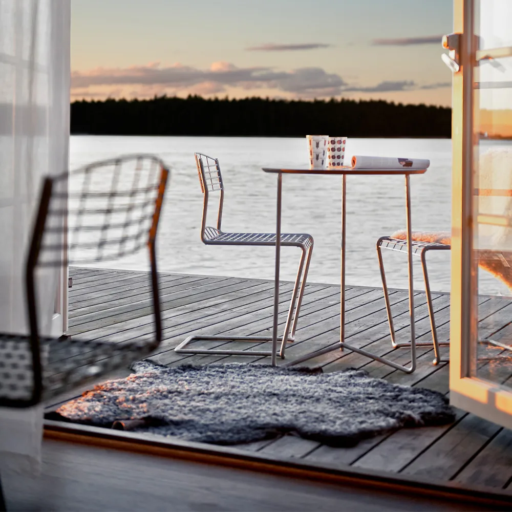 Conjunto de mesa y sillas High Tech - Ø60 cm,  Grythyttan Stålmöbler