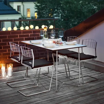 Conjunto de mesa y sillas High Tech - Mesa rectangular - Grythyttan Stålmöbler