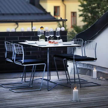 Conjunto de mesa y sillas High Tech - Mesa rectangular - Grythyttan Stålmöbler