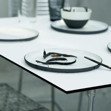 Conjunto de mesa y sillas High Tech - Mesa rectangular - Grythyttan Stålmöbler