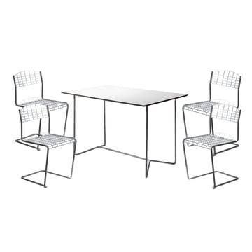 Conjunto de mesa y sillas High Tech - Mesa rectangular - undefined - Grythyttan Stålmöbler