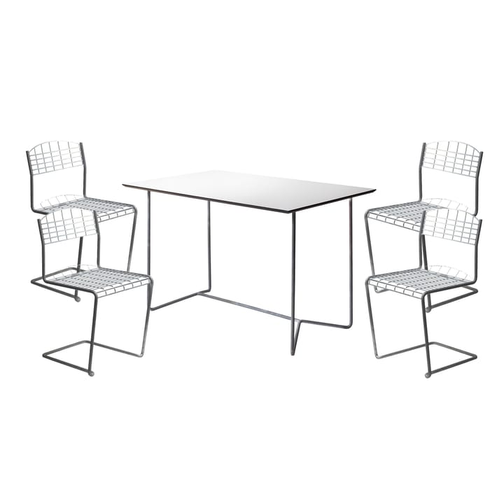 Conjunto de mesa y sillas High Tech - Mesa rectangular - undefined - Grythyttan Stålmöbler