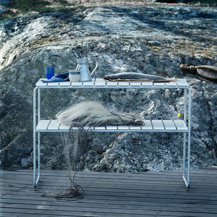 Mesa auxiliar Grythyttan, Roble lacado blanco-estructura galvanizada en caliente Grythyttan Stålmöbler