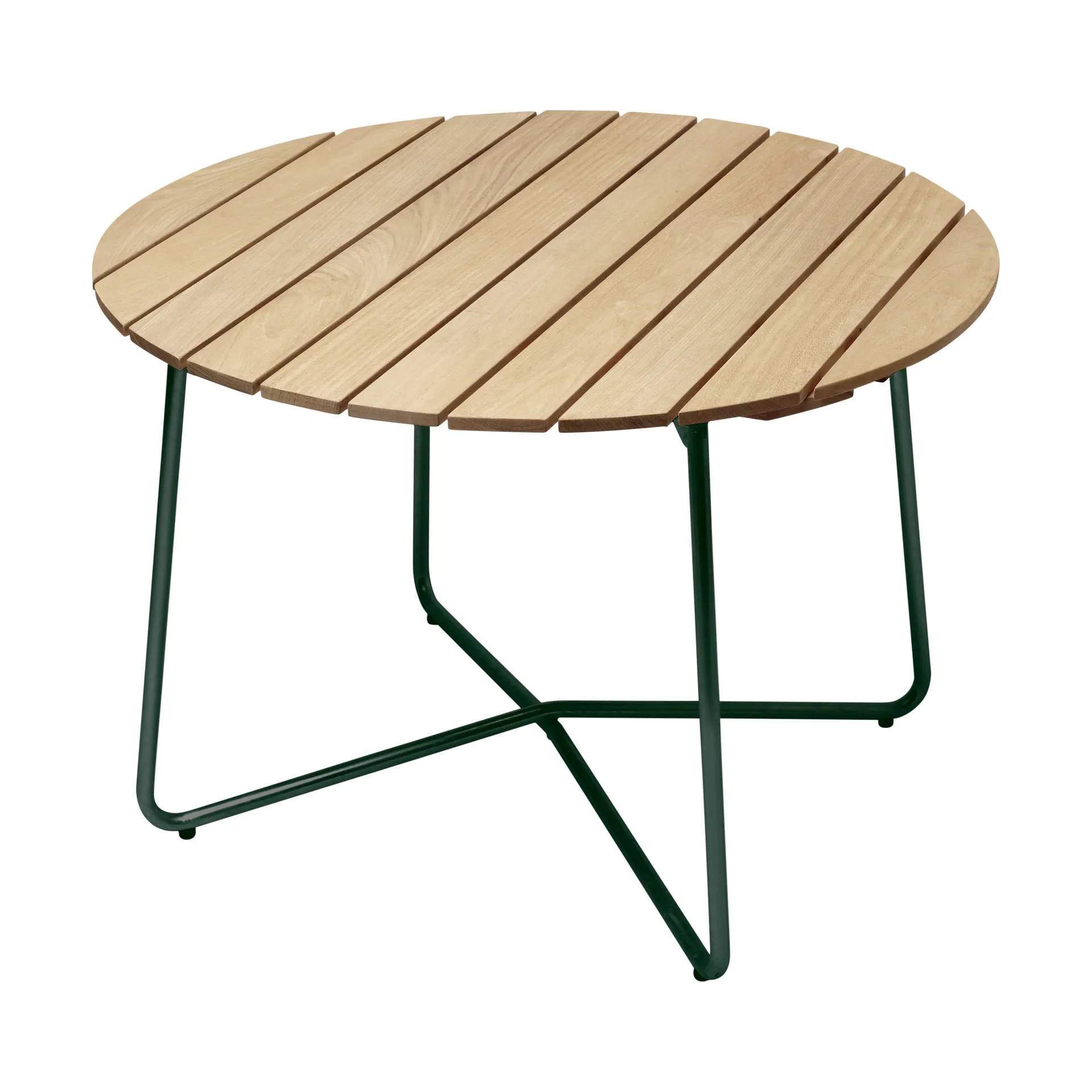 Mesa de comedor 9A, Pino aceitado-verde, Ø100 cm Grythyttan Stålmöbler