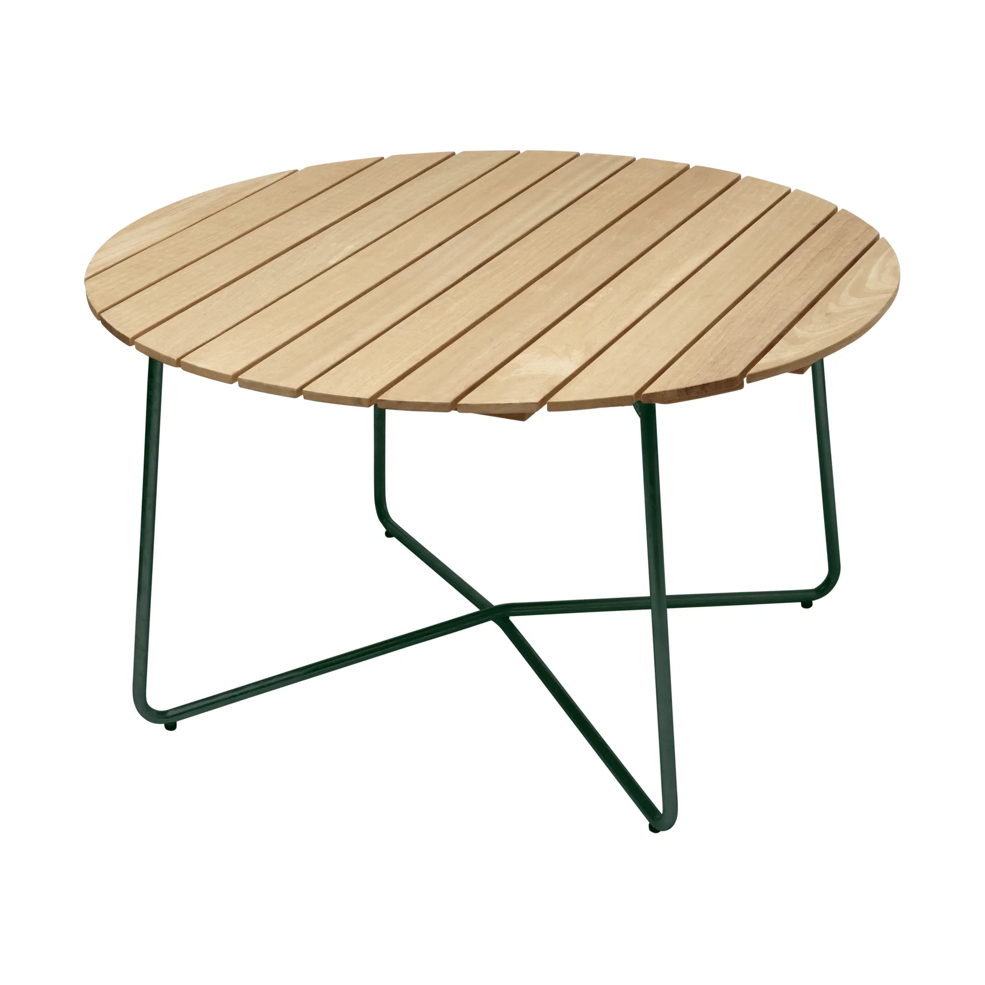 Mesa de comedor 9A, Pino aceitado-verde, Ø120 cm Grythyttan Stålmöbler