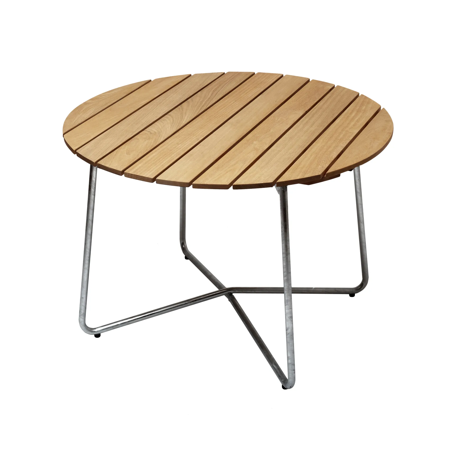 Mesa de comedor 9A, Roble aceitado Ø100 cm Grythyttan Stålmöbler
