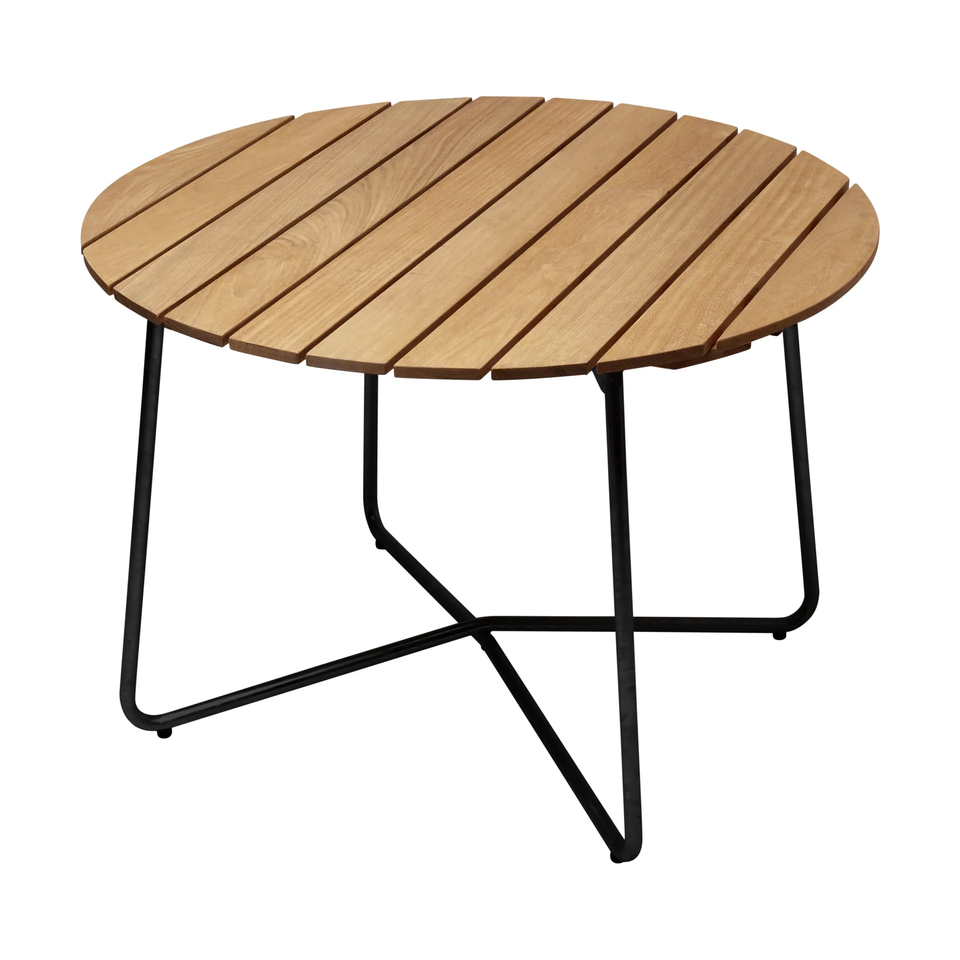 Mesa de comedor 9A, Roble aceitado-negro, Ø100 cm Grythyttan Stålmöbler