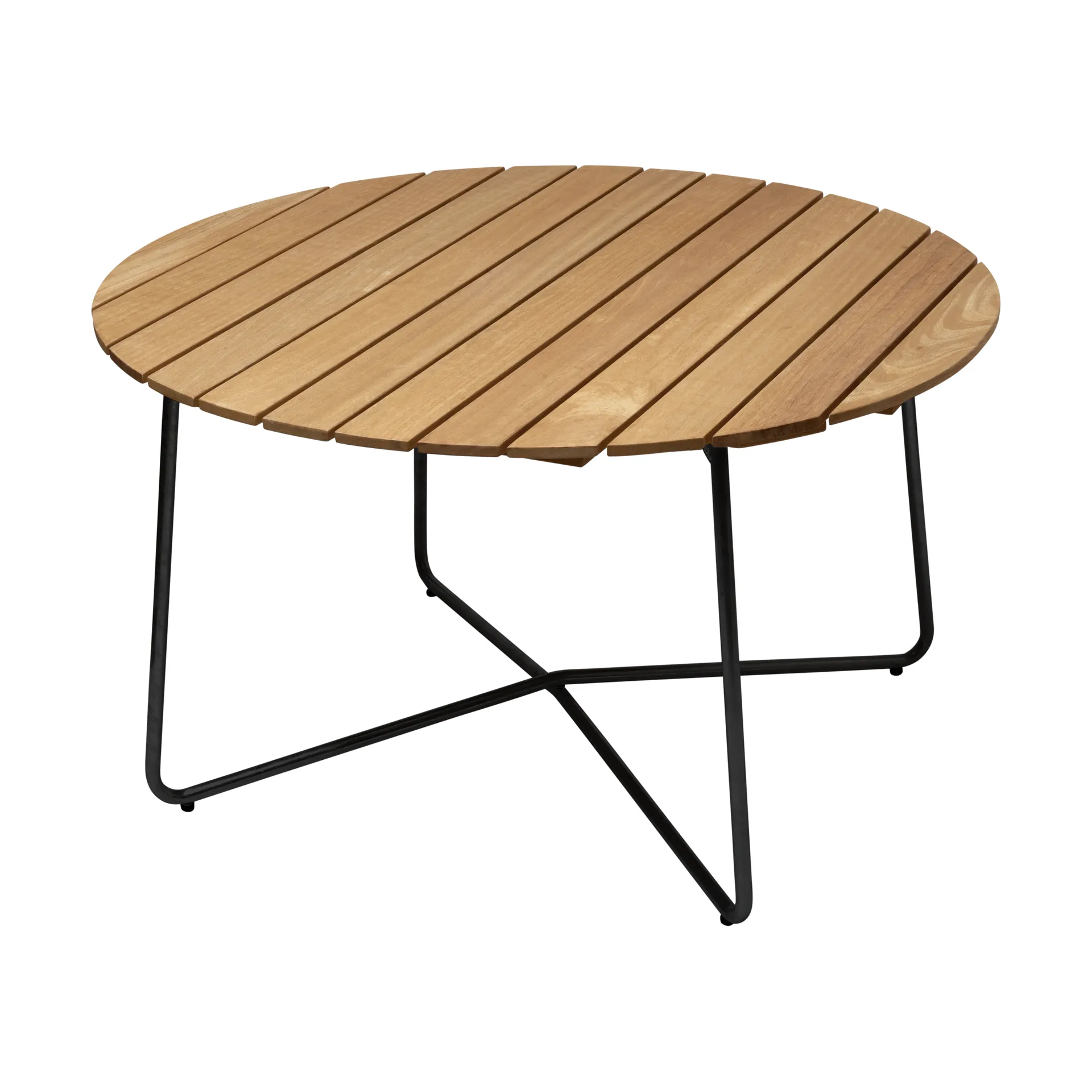 Mesa de comedor 9A, Roble aceitado-negro, Ø120 cm Grythyttan Stålmöbler