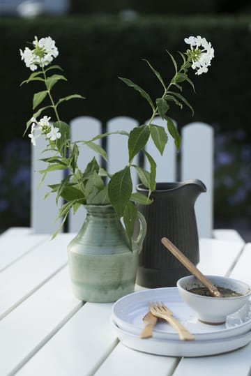 Mesa de comedor 9A - Roble lacado en blanco Ø100 cm - Grythyttan Stålmöbler