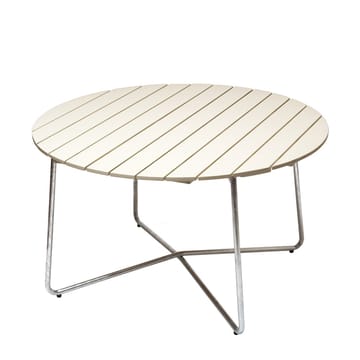 Mesa de comedor 9A - Roble lacado en blanco ø120 cm - Grythyttan Stålmöbler