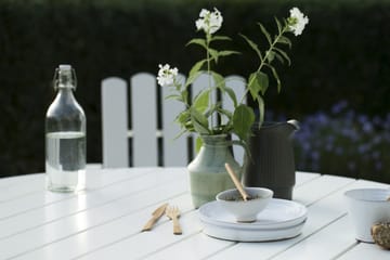 Mesa de comedor 9A - Roble lacado en blanco ø120 cm - Grythyttan Stålmöbler