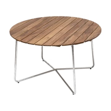 Mesa de comedor 9A - Teak-estructura galvanizada en caliente Ø120 cm - Grythyttan Stålmöbler