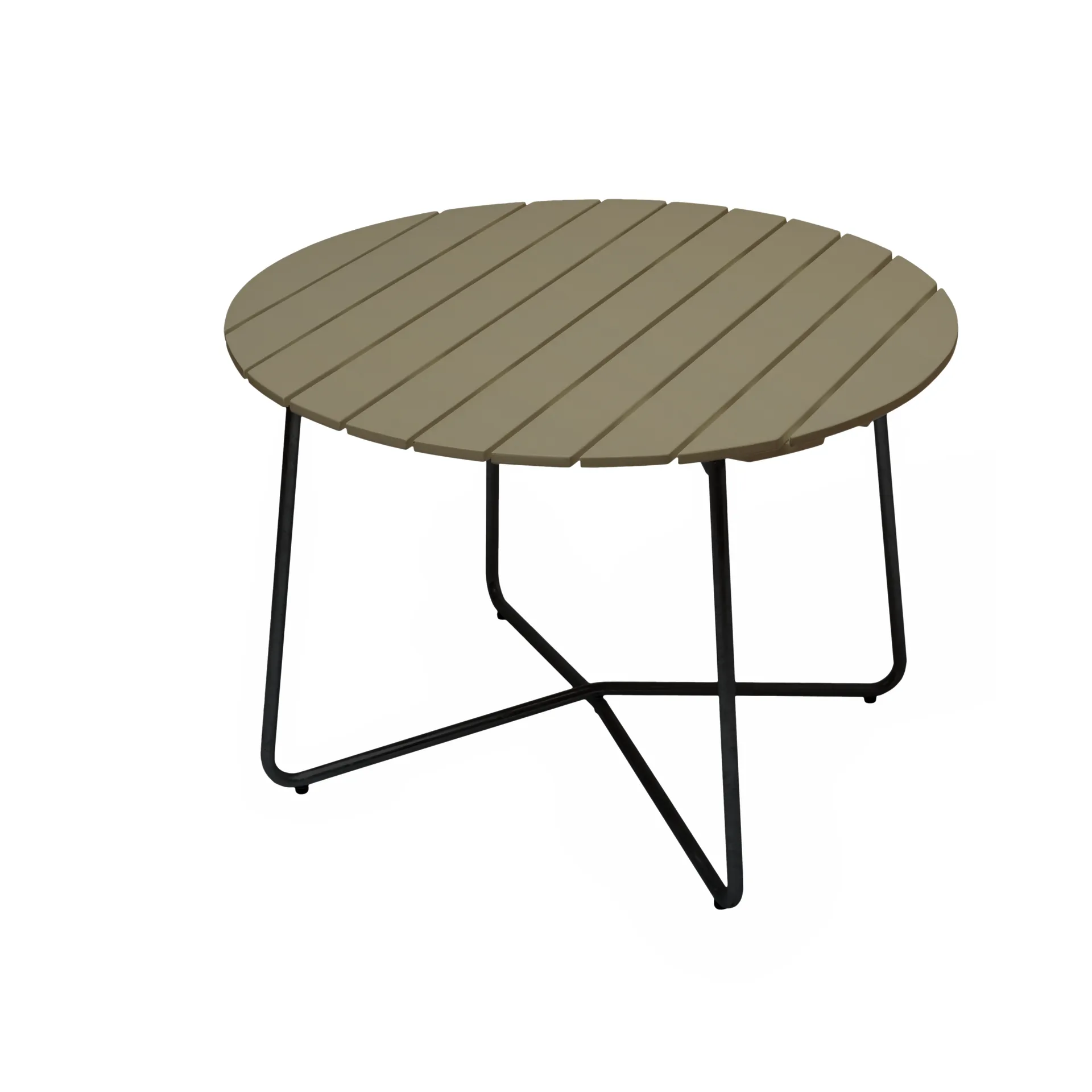 Mesa de comedor 9A, Verde claro roble-negro, Ø100 cm Grythyttan Stålmöbler