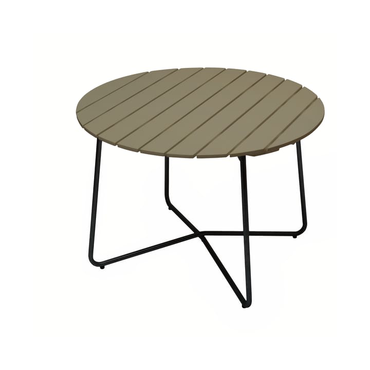 Mesa de comedor 9A - Verde claro roble-negro, Ø100 cm - Grythyttan Stålmöbler
