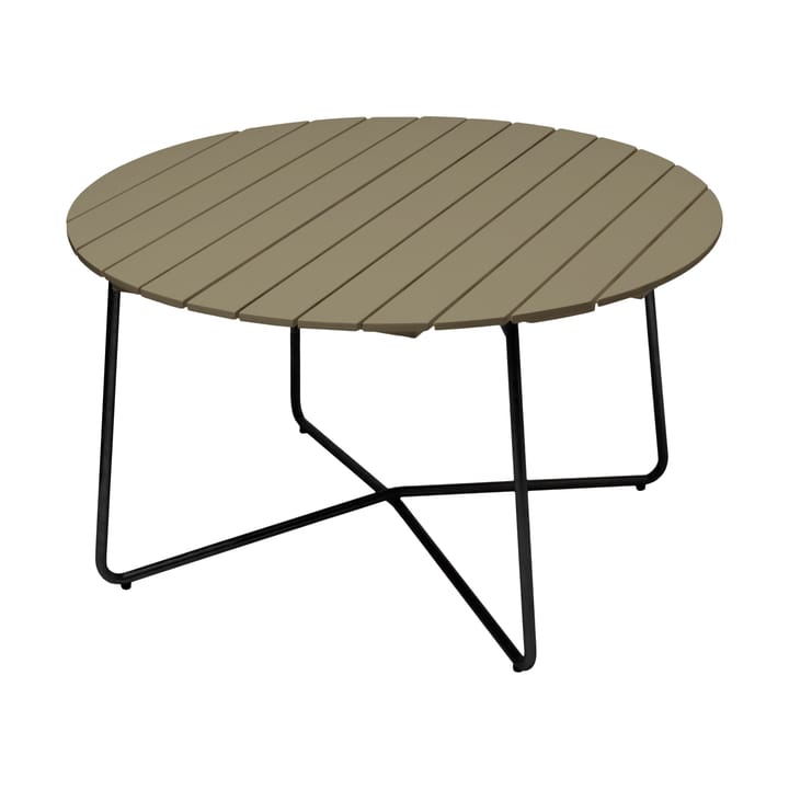 Mesa de comedor 9A - Verde claro roble-negro, Ø120 cm - Grythyttan Stålmöbler