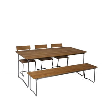 Mesa de comedor B31 170  - Teca-estructura galvanizada en caliente - Grythyttan Stålmöbler