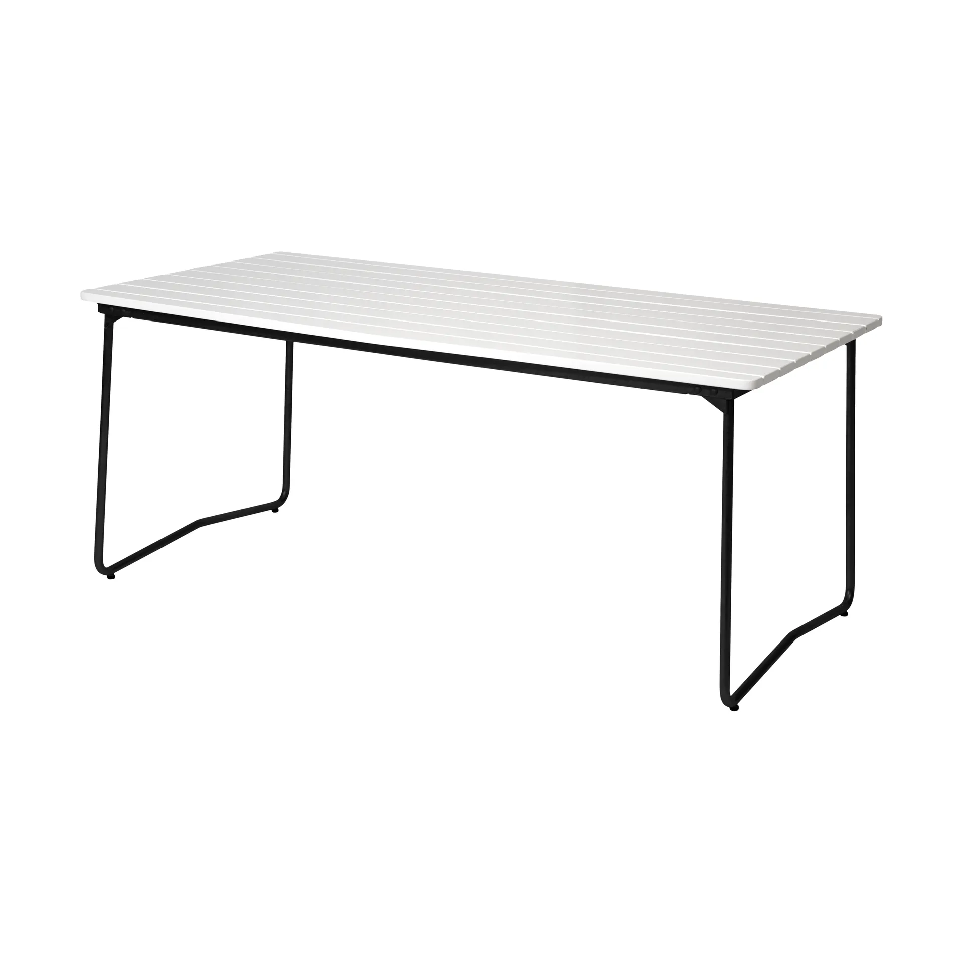 Mesa de comedor B31, Roble lacado blanco-negro Grythyttan Stålmöbler